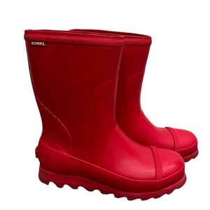 SOREL joan Rain Short Red Rain Muck Boots